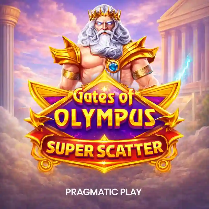 Gates of Olympus Super Scatter slot game banner fairplay